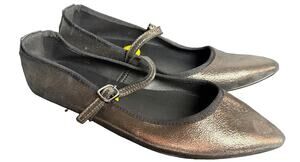 Maypol Spain Metallic Leather Mary Jane Pointed Toe Flats Women’s US 9-9.5/EU 40